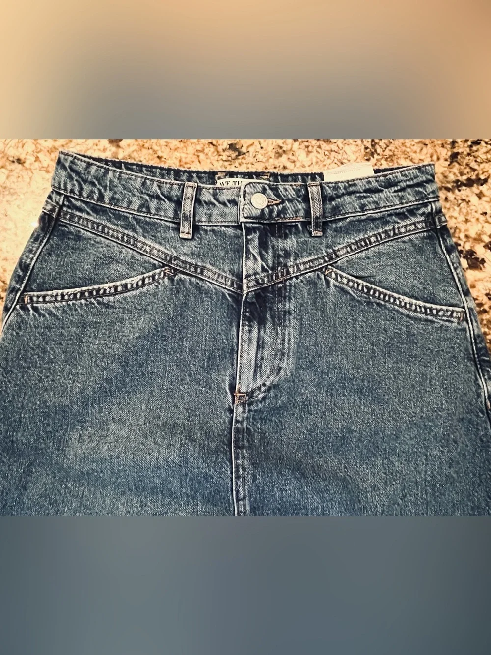 NWT Free People Come As You Are Denim Maxi Skirt